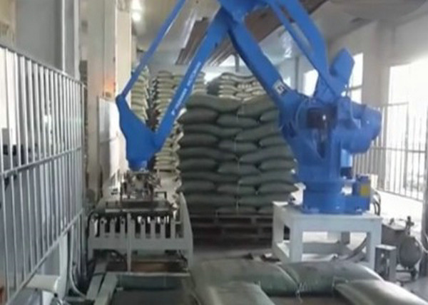 Multi Joint Rapid Robot Palletizing System / Multi Axis Robotic Arm For Cartons & Bags