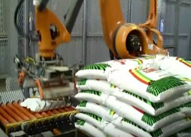 ประเทศจีน 180 กิโลกรัม Payload หุ่นยนต์ Palletizing ระบบ / หุ่น Palletiser เคลื่อนไหวช่วง 2800mm-3150mm โรงงาน